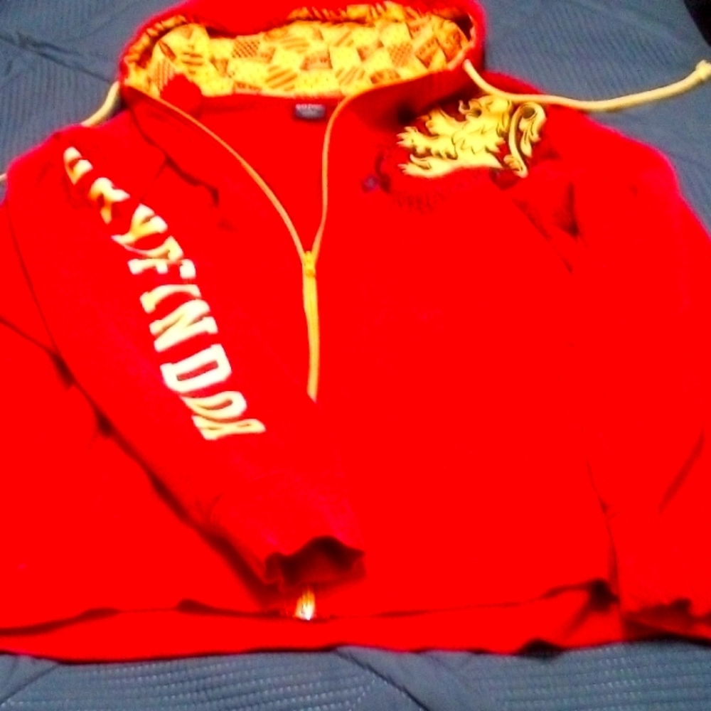 Harry Potter red and yellow gray fender hoodie size XL